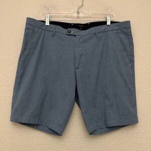 Ted Baker London Cortrom Shorts Blue Flat Front Chino Men's Size 38